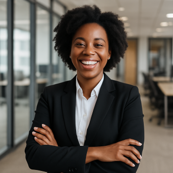 Smiling black woman (ChatGPT)